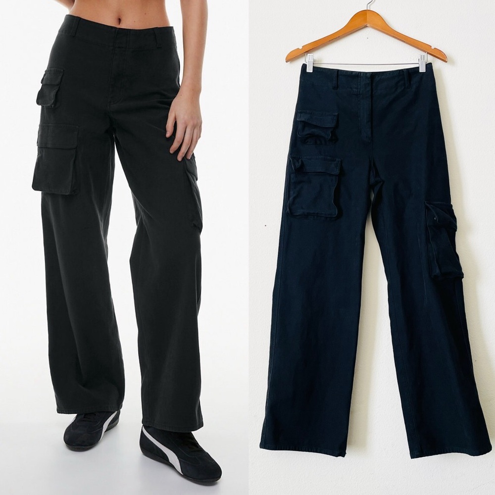 Aritzia Wilfred free SIZE 8 Picture Cargo pocketed pants in black noir